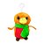 Pinguim Laranja com Cachecol Chaveiro de Pelúcia - 10cm - 1 unidade - Rizzo - Imagem 1
