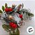 Mini Guirlanda Folhas, Frutas e Pinhas 10cm - Vermelho e Verde - 1 unidade - Cromus - Rizzo - Imagem 3