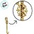 Suporte de Guirlanda Floco de Neve Dourado - 37cm - 1 unidade - Rizzo - Imagem 3