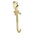 Suporte de Guirlanda Rena Dourada - 37cm - 1 unidade - Rizzo - Imagem 1