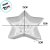 Bandeja Decorativa de Cerâmica de Natal - Estrela Floresta Branca - 15x15cm  - 1 unidade - Rizzo - Imagem 2