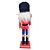 Boneco Soldado Quebra Nozes de Madeira Com Lança - 18,5cm - Azul e Vermelho - 1 unidade - Rizzo - Rizzo - Imagem 3