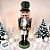 Boneco Soldado Quebra Nozes de Madeira Com Espada - 25cm - Verde - 1 unidade - Rizzo - Imagem 4