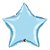 Balão de Festa Microfoil 20" 50cm - Estrela Azul Claro Metalizado - 1 unidade - Qualatex Outlet - Rizzo - Imagem 1