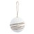 Bola de Natal - Bolinhas Branca e Juta - 10cm - 4 unidades - Cromus - Rizzo - Imagem 1