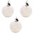 Bola de Natal - Branco Furtacor - 8cm - 3 unidades - Rizzo - Imagem 1