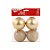 Bola de Natal com Glitter e Fosca - Ouro - 8cm - 4 unidades - Cromus - Rizzo - Imagem 1