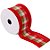 Fita Decorativa Aramada Xadrez Vermelho e Verde - 6,3cm x 9,14m - 1 unidade - Rizzo - Imagem 1
