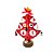 Enfeite de Madeira Árvore de Natal Vermelha - 17,5cm - 1 unidade - Rizzo - Imagem 2