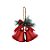 Enfeite para Pendurar Natal - Sino Vermelho com Arranjo - 19cm - 1 unidade - Cromus - Rizzo - Imagem 1