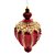 Enfeite de Pendurar de Natal - Pendente Vermelho - 12,5x6cm - 2 unidades - Rizzo - Imagem 1