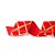 Fita Aramada Losangos - Vermelho e Ouro - 3,8cm x 9,14m  - 1 unidade - Cromus - Rizzo - Imagem 1