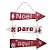 Enfeite de Pendurar de Natal - Placa Noel Pare Aqui - 22x22,5cm - 1 unidade - Rizzo - Imagem 1