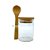 Pote de Vidro Hermético com Tampa e Colher de Bambu - 6x8cm - 160ml - 1 unidade - Rizzo - Imagem 1