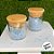 Pote de Vidro Âmbar Hermético com Tampa de Bambu - 6x8cm - 160ml - 1 unidade - Rizzo - Imagem 3
