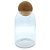 Pote de Vidro Liso com Tampa Esfera - 9x15cm - 690ml - 1 unidade - Rizzo - Imagem 1