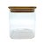 Pote de Vidro Hermético com Tampa de Bambu - 10x10cm - 675ml - 1 unidade - Rizzo - Imagem 1