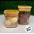 Pote de Vidro Âmbar  Hermético com Tampa de Bambu - 8x6cm - 185ml - 1 unidade - Rizzo - Imagem 4