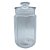 Pote de Vidro Octagonal Texturizado com Tampa Hermética - 19cm - 1100ml - 1 unidade - Rizzo - Imagem 1