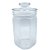 Pote de Vidro Octagonal Texturizado com Tampa Hermética - 17,5cm - 700ml - 1 unidade - Rizzo - Imagem 1