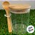 Pote de Vidro Hermético com Tampa e Colher de Bambu - 8x10cm -380ml - 1 unidade - Rizzo - Imagem 3