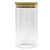 Pote de Vidro Hermético com Tampa de Bambu - 8x15cm - 600ml - 1 unidade - Rizzo - Imagem 1