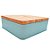 Lata de Metal Quadrada Texturizada - Azul - 17x6cm - 1 unidade - Rizzo - Imagem 3