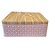 Lata de Metal Quadrada Texturizada - Rosa - 17x6cm - 1 unidade - Rizzo - Imagem 1