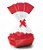 Kit Cesta De Papel Cartão Cristalino Vermelho - 01 unidade - Rizzo Embalagens - Imagem 1
