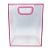 Sacola Transparente PVC com Alça - Rosa - 40x30x12cm - 1 unidade - Rizzo - Imagem 2