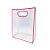 Sacola Transparente PVC com Alça - Rosa - 21x27x11cm - 1 unidade - Rizzo - Imagem 1