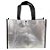 Sacola de Poliester Premium Metalizada com Botão - Prata - 39x35x15cm - 1 unidade - Rizzo - Imagem 1