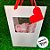Sacola de Papel com visor duplo de PVC 26x15,5x15,5cm - Branca com Alça Vermelha e Tag de Coração - 1 unidade - Rizzo - Imagem 5