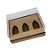 Caixa Barca de Chocolate 3 Cavidades - P - 18,5x12,5x3cm - Kraft  - 5 unidades - Decora Doces - Rizzo - Imagem 1