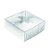 Caixa para 4 Doces com Tampa Transparente Nº 4 (8,5cm x 8,5cm x 3,5cm Prata - 10 unidades - ASSK - Rizzo - Imagem 1