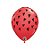 Balão de Festa Látex Liso Decorado - Sementes do Coração Vermelho - 11" 28cm - 50 unidades - Qualatex Outlet - Rizzo - Imagem 1