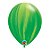Balão de Festa Látex Liso Decorado - Arco-Íris Verde Superagate  - 11" 27cm - 25 unidades - Qualatex Outlet - Rizzo - Imagem 1