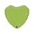 Balão de Festa Microfoil 4" 10cm - Coração Verde Lima Metalizado - 1 unidade - Qualatex Outlet - Rizzo - Imagem 1