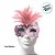 Máscara De Carnaval Com Plumas - Rosa - 1 unidade - Cromus - Rizzo - Imagem 2