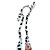 Tiara Orelha Coelho com Movimento - Branco e Preto - 55cm - 1 unidade - Rizzo - Imagem 2