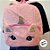 Mochila de Pelúcia Unicórnio Olhos Grandes - Rosa Claro - 30x35cm - 1 unidade - Rizzo - Imagem 4