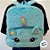 Mochila de Pelúcia Unicórnio Olhos Grandes - Azul - 30x35cm - 1 unidade - Rizzo - Imagem 3