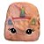 Mochila de Pelúcia Unicórnio Olhos Grandes - Rose - 30x35cm - 1 unidade - Rizzo - Imagem 1