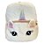 Mochila de Pelúcia Unicórnio Olhos Grandes - Creme - 30x35cm - 1 unidade - Rizzo - Imagem 1