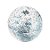 Balão Bubble Transparente com Glitter Prata Hexagonal - 18" 45cm - 1 unidade - Rizzo - Imagem 1