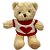 Urso de Pelúcia com Blusa de Coração - Creme - 28cm - 1 unidade - Rizzo - Imagem 1