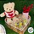 Urso de Pelúcia com Blusa de Coração - Creme - 28cm - 1 unidade - Rizzo - Imagem 4