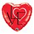 Balão de Festa Microfoil 18" 45cm - Coração LoVe Vermelho - 1 unidade - Qualatex Outlet - Rizzo - Imagem 1