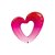 Balão de Festa Microfoil 42" 107cm - Coração Rosa Ombré - 1 unidade - Qualatex Outlet - Rizzo - Imagem 1