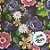 Toalha de Mesa em TNT - 140x220cm - Tipo Chita Preta com Flores - 5 unidades - Best Fest - Rizzo - Imagem 3
